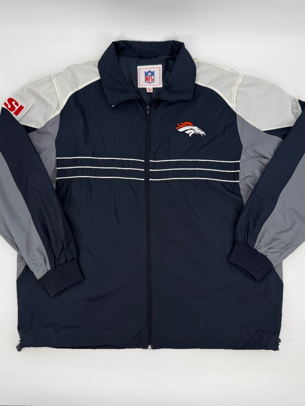 Vintage Denver Broncos NFL Windbreaker Jacket Full Zip G-III Football Men XL